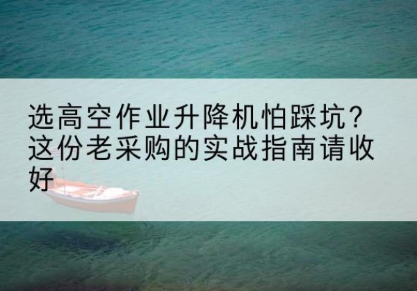 正蓝旗高空作业升降机厂家推荐-选高空作业升降机怕踩坑？这份老采购的实战指南请收好